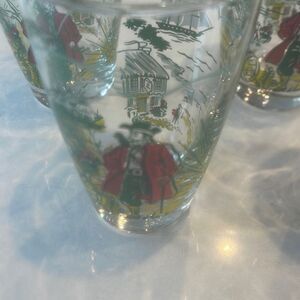 Glenmore drinking glasses 4 included in sale, fun for your bar collection gift?